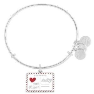 Disney Alex and Ani Bracelet - Mickey and Minnie Postcard - Silver